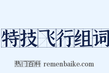 特技飞行组词是什么意思的图片